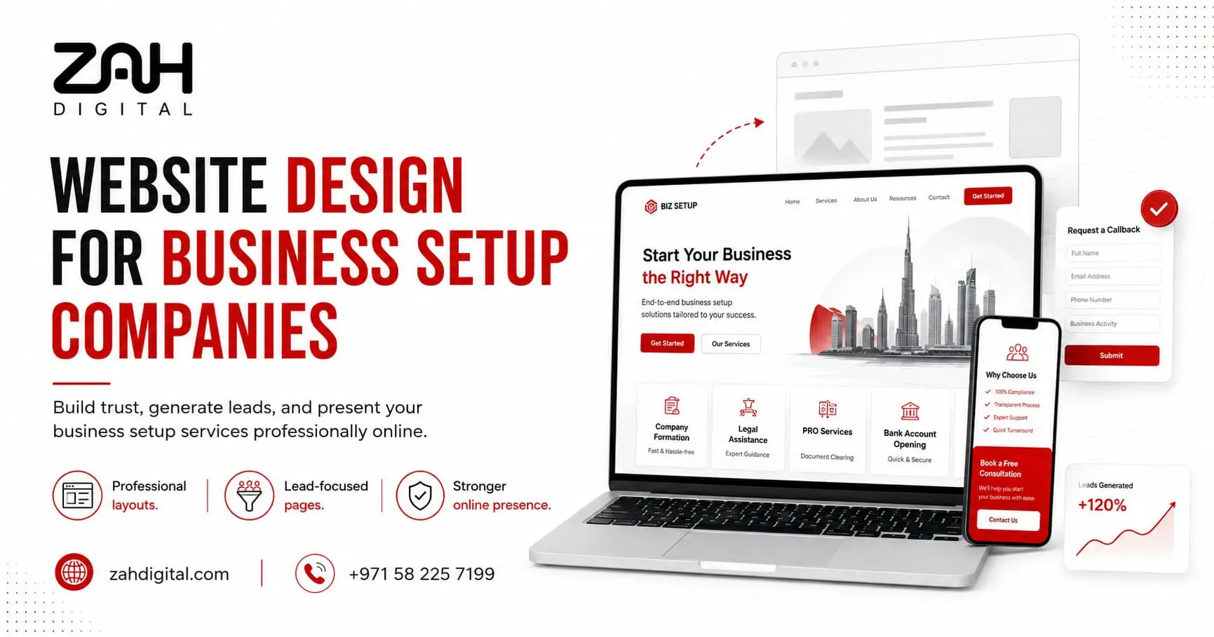 Website Design for Business Setup Companies
